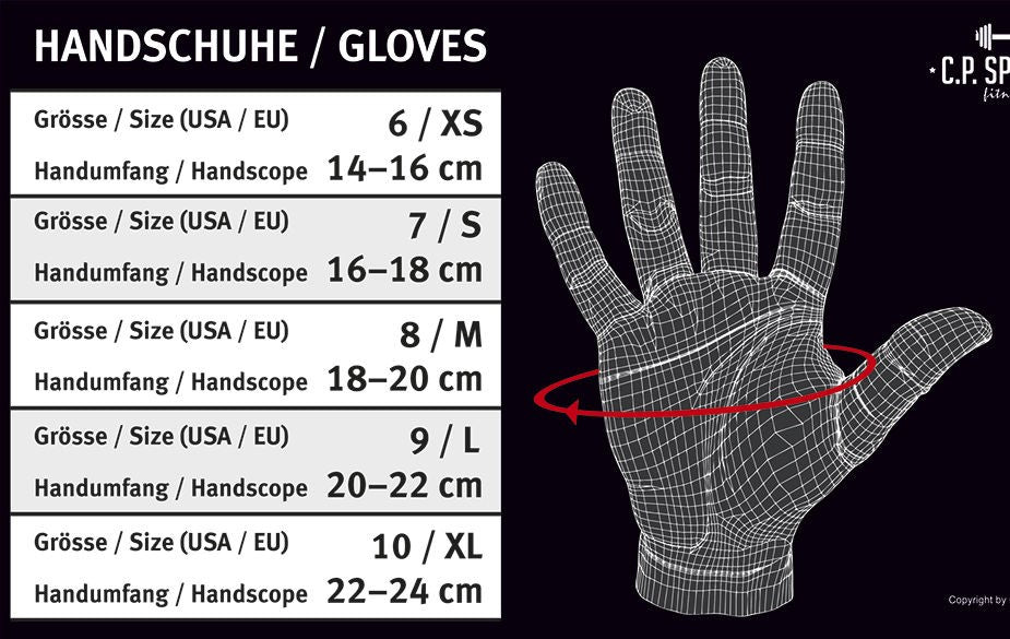 Fitness Handschuhe Klassic - verschiedene Farben C.P. Sports F3