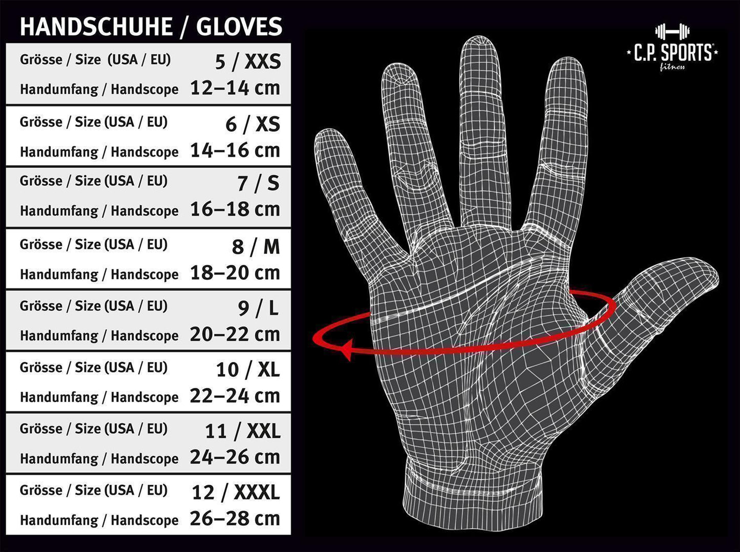 Fitness Handschuhe - verschiedene Farben - C.P.Sports F4