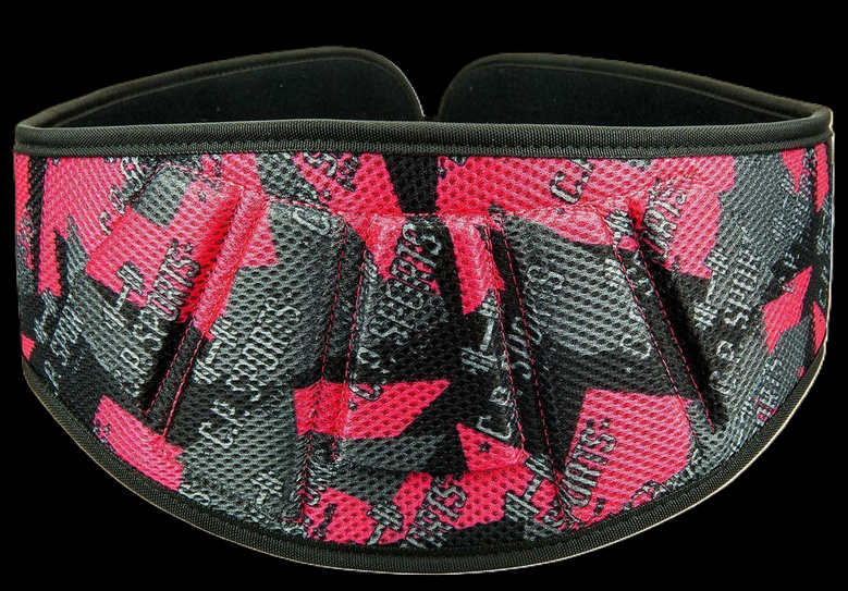 Gewichtshebegürtel /Profi-Ultraleichtgürtel -Camouflage Pink - T7-3 - C.P. Sports