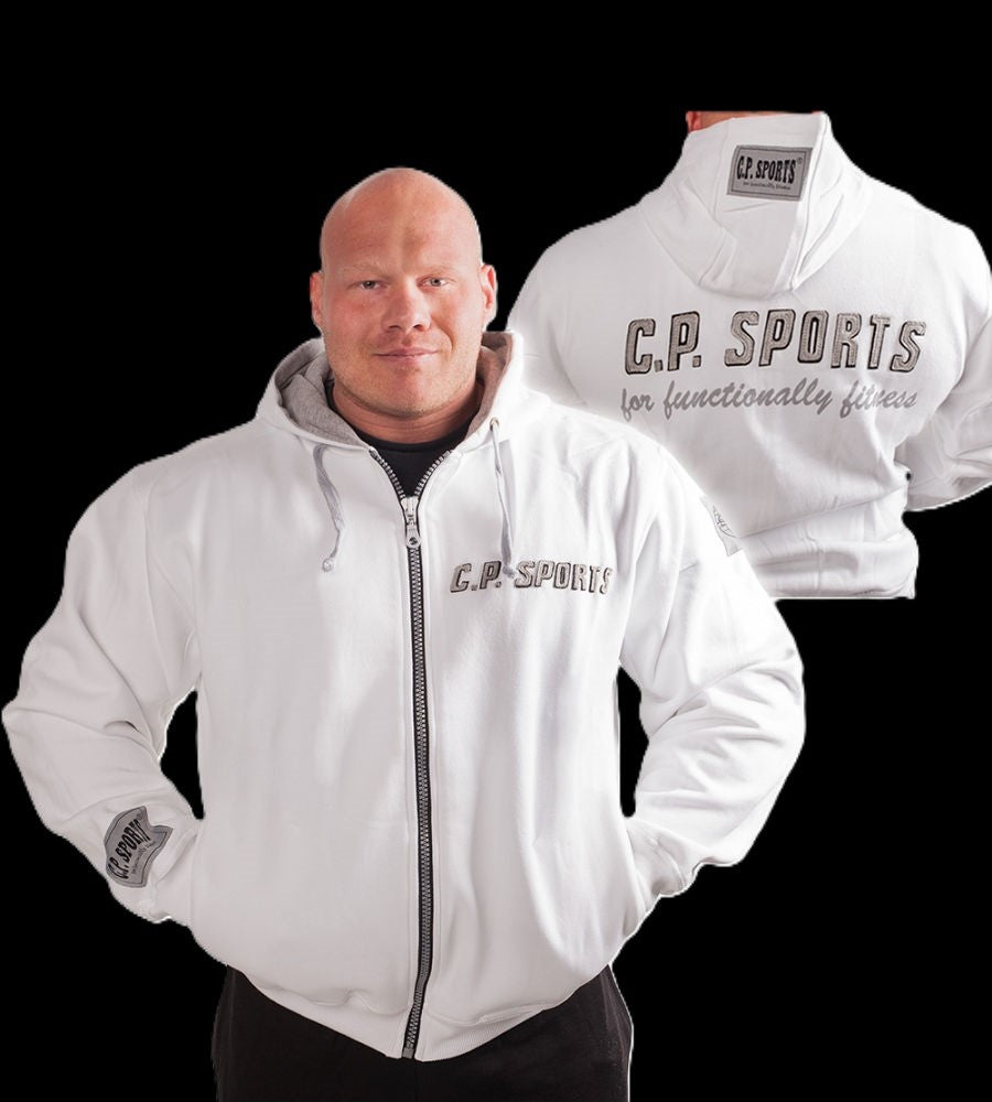 Zip-Hoodie -Unisex- Schwarz / Weiß - C.P. Sports - S15