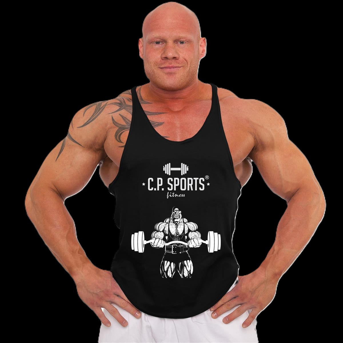Tank Top - 3xStück / Oder Einzeln +Turnbeutel - Schwarz - C.P. Sports - S710