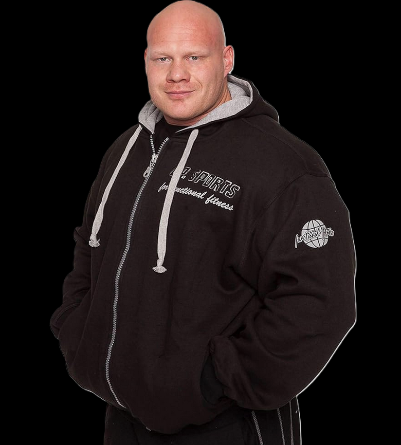 Zip-Hoodie -Unisex- Schwarz / Weiß - C.P. Sports - S15