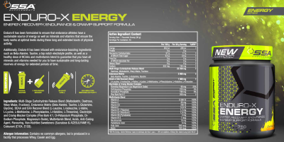 Enduro X - Elektrolyte für Ausdauer / Kampfsportler usw. - SSA Suplements 750g