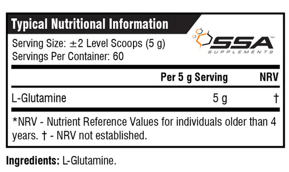 L-GLUTAMINE 500g - SSA Supplements