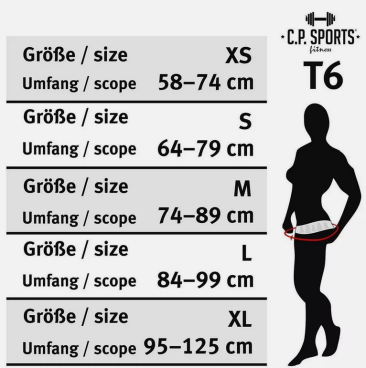 Gewichtshebegürtel - Echt Leder - C.P. SPORTS - T6