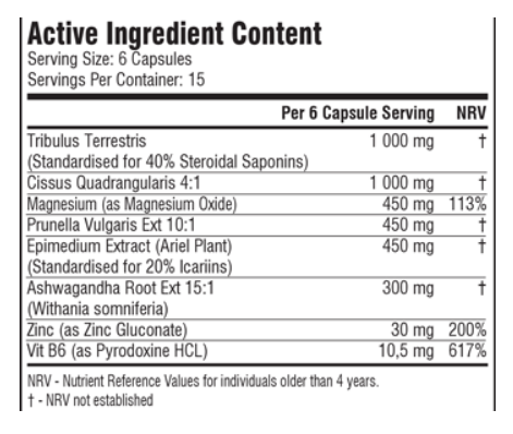 Hardcore Tribulus Terrestris Rhino 180 Capsules - SSA Suplements