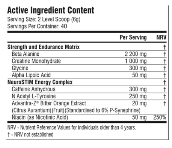 Hellfire Pre Workout - Blueberry 240g