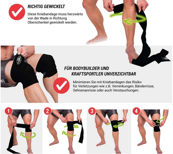 Profi Kniebandagen - Pink - Länge 150cm C.P. Sports - T23