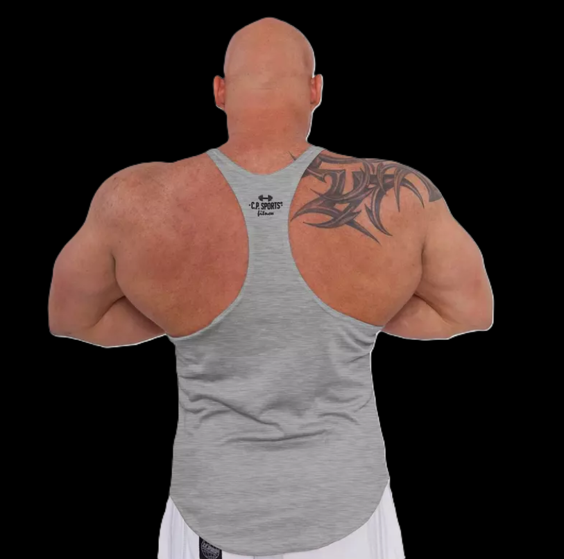 Tank Top 3xStück / Oder Einzeln +Turnbeutel - Grau - C.P. Sports - S710
