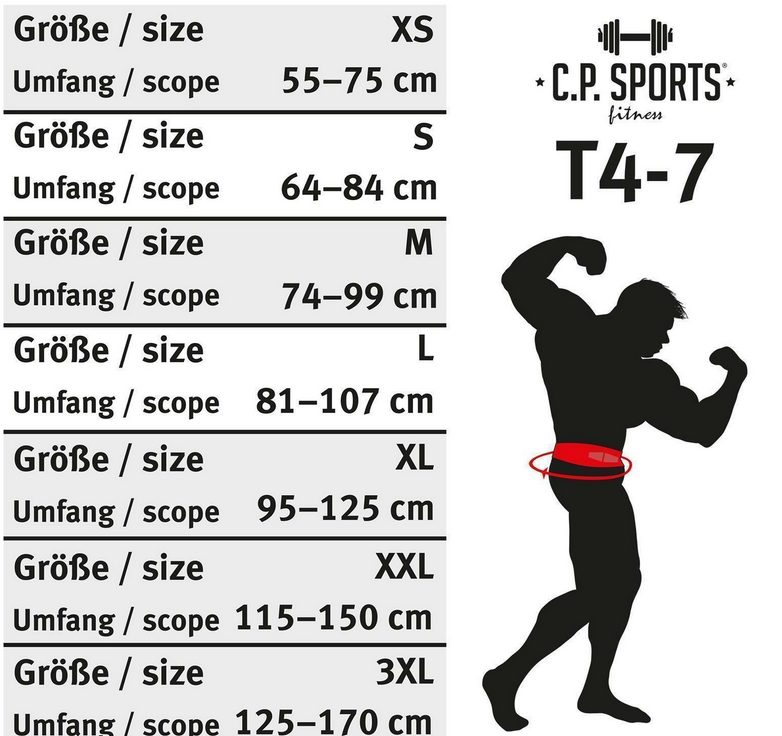 Gewichthebergürtel Amara Leder -Rot - C.P.Sports T4-5