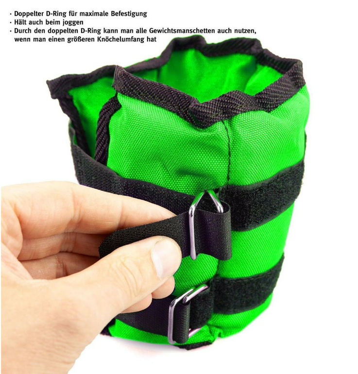 Gewichtsmanschetten 0,5 kg - neongrün (PAAR)