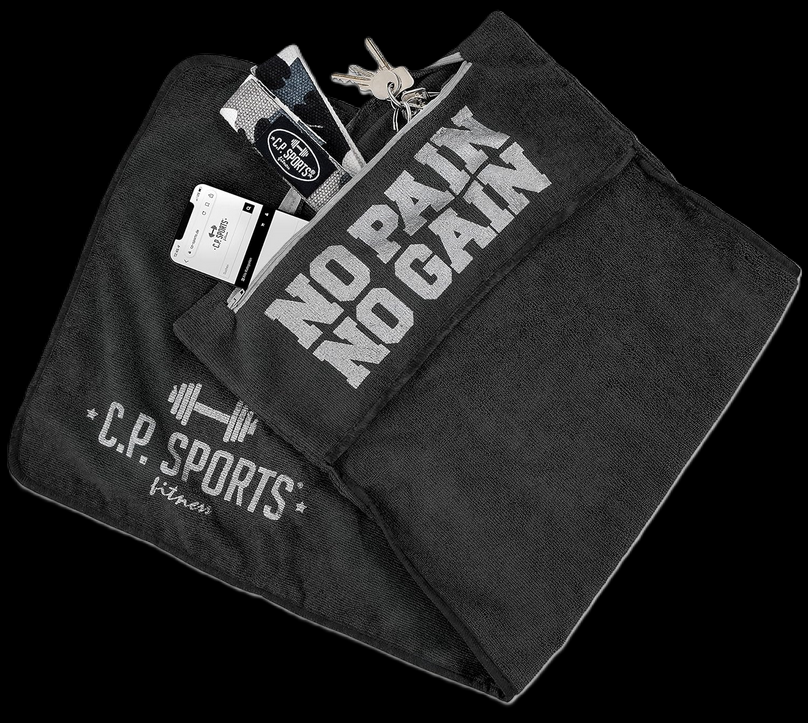 Fitness Handtuch Towel Mikrofaser + Tasche mit Reißverschluss - C.P. SPORTS