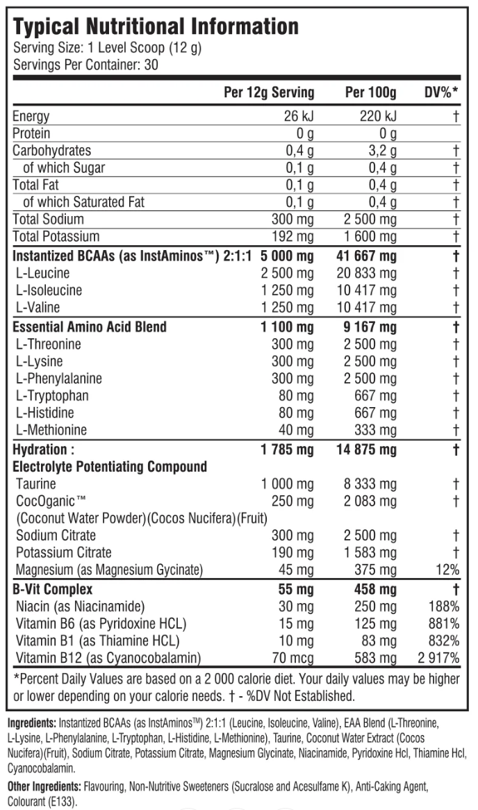 Hydra Charge BCAA - 9 essentiellen Aminosäuren - Barbarian Supplements