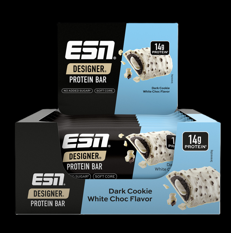 ESN - Designer Protein Bar Dark Cookie White Choc | 12 x 45g