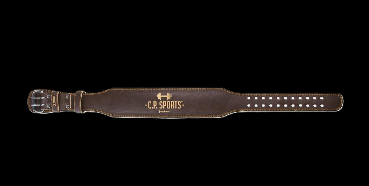 Gewichtshebegürtel - Braun - Echt Leder - C.P. SPORTS - T4