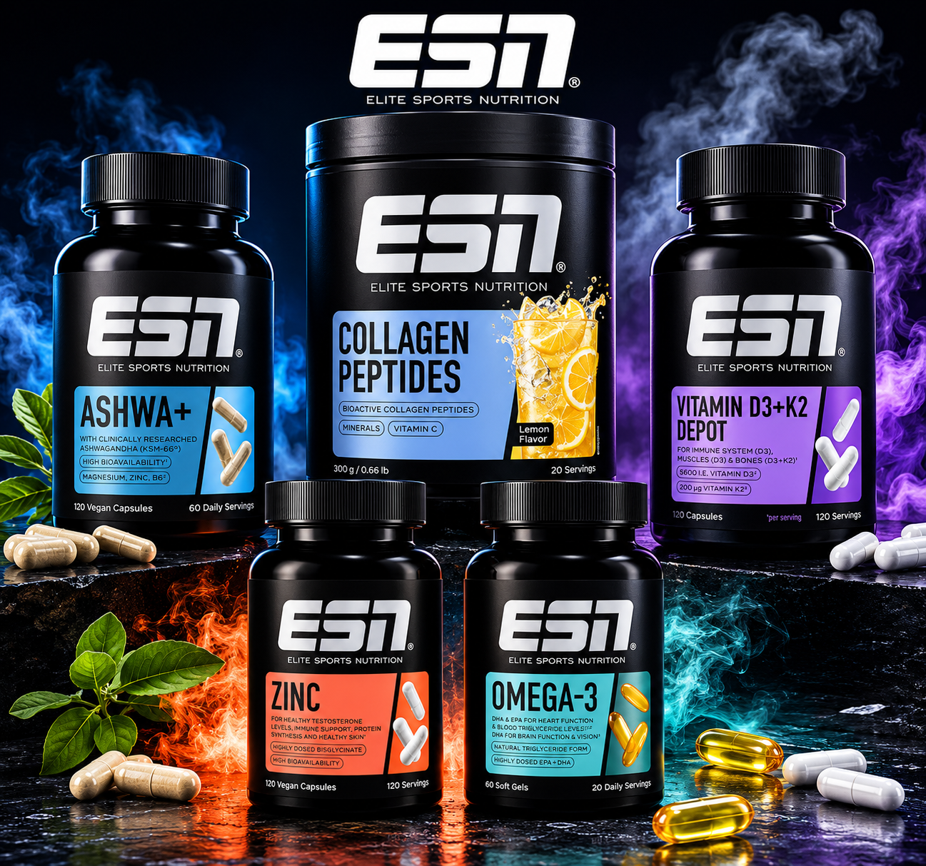 Vitamine | Peptide  | Omega3  |Zinc | D3+K2 | Ashwagandha