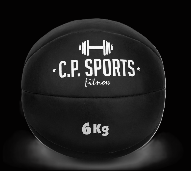 Medizinball Schwarz Kunstleder- verschiedene Größen- C.P. Sports- K5