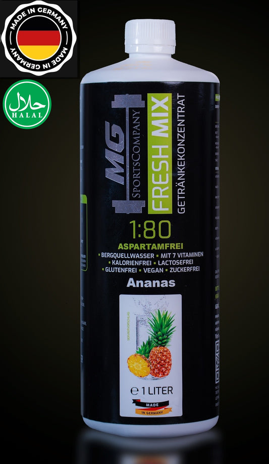 Fitness Getränkekonzentrat - Ananas - mit 7 Vitaminen ergibt 80 Liter