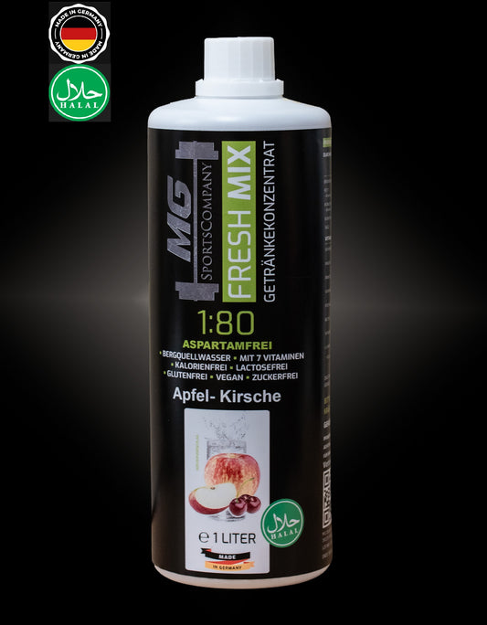Fitness Getränkekonzentrat - Apfel Kirsche - mit 7 wertvollen Vitaminen ergibt 80 Liter (Kopie)