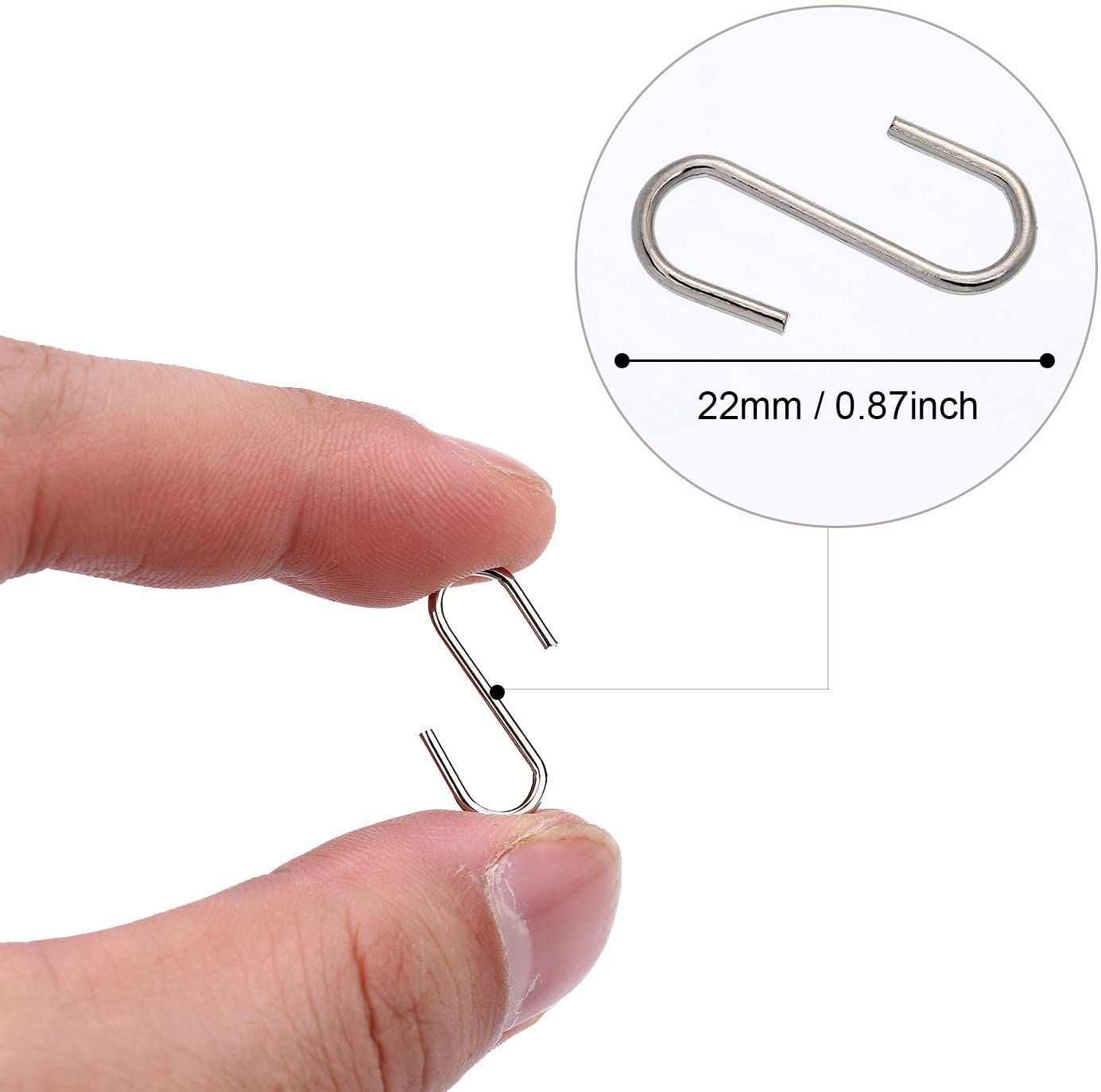 Mini S-Haken Ballenden - 150 Stück