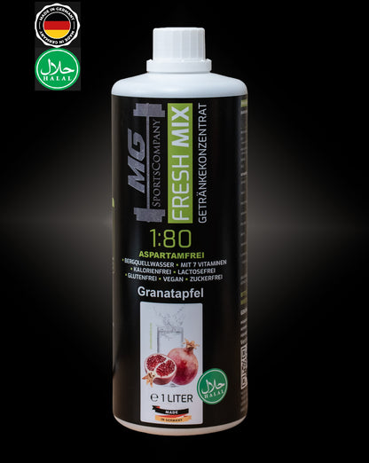 Fitness Getränkekonzentrat - Granatapfel - mit 7 wertvollen Vitaminen ergibt 80 Liter