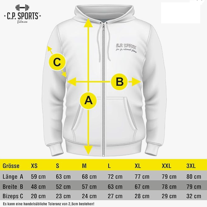 Zip-Hoodie - Unisex - Camouflage Schnee Weiß - C.P. Sports - S15