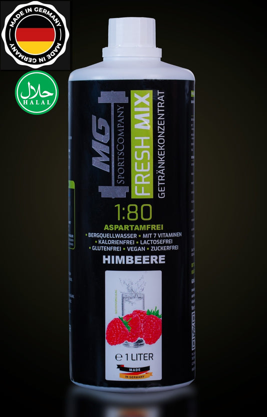 Fitness Getränkekonzentrat - Himbeere - mit 7 wertvollen Vitaminen ergibt 80 Liter