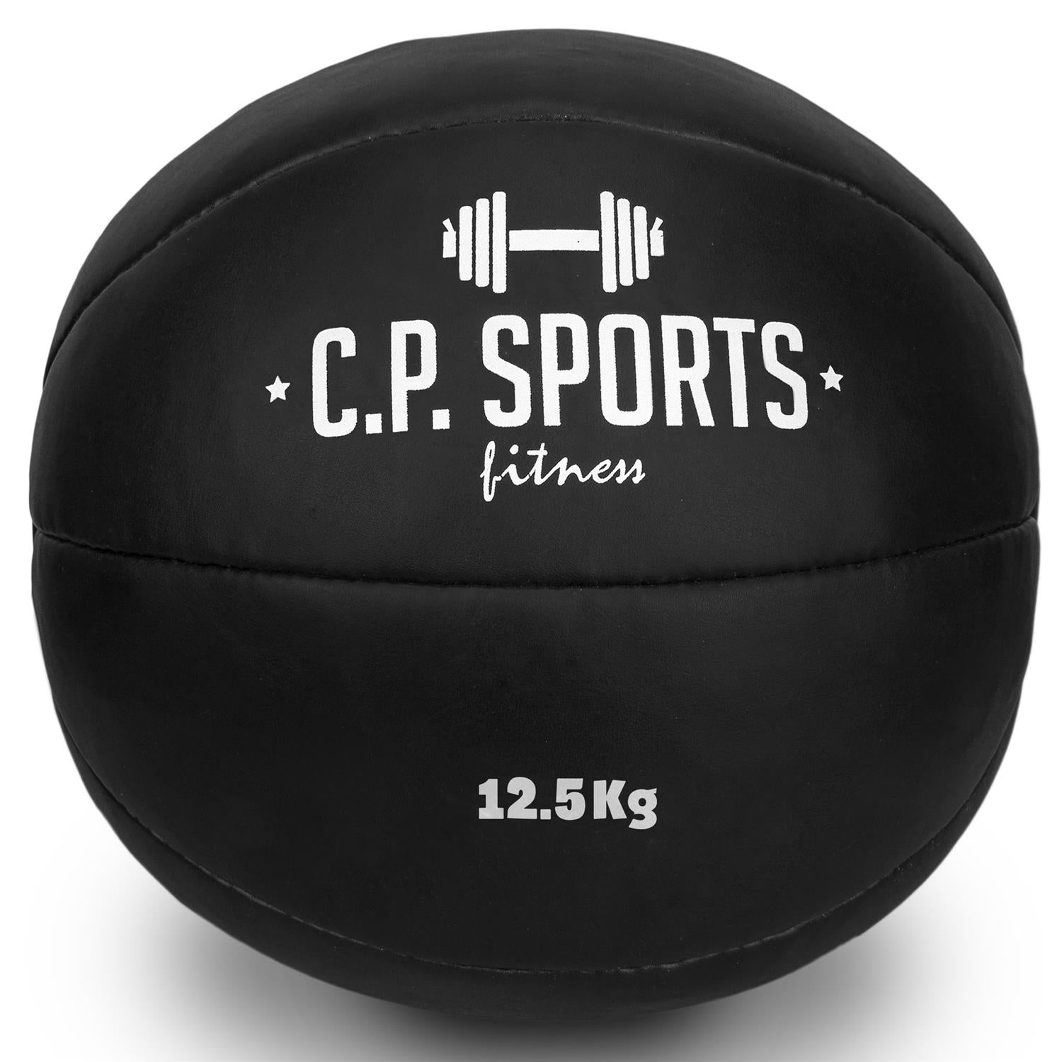 Medizinball Schwarz Kunstleder- verschiedene Größen- C.P. Sports- K5
