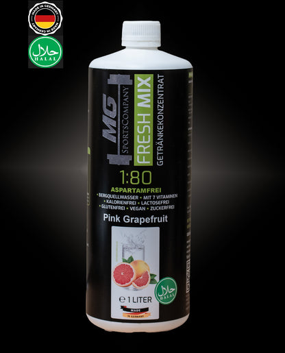 Fitness Getränkekonzentrat - Pink Grapefruit- mit 7 wertvollen Vitaminen ergibt 80 Liter