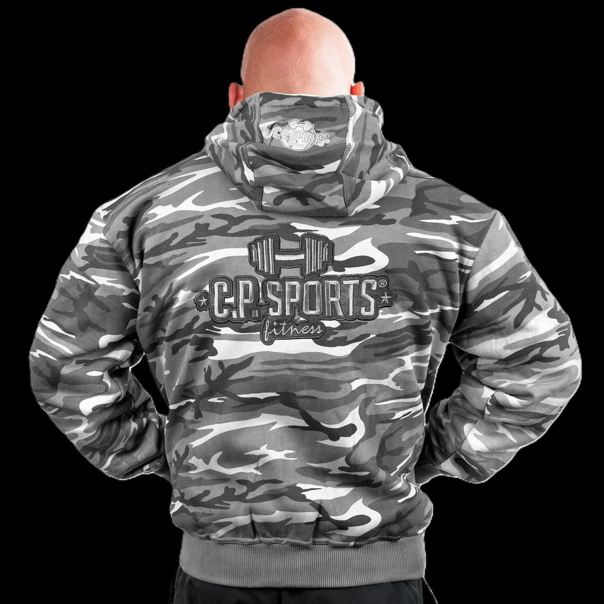 Zip-Hoodie - Unisex - Camouflage Schnee Weiß - C.P. Sports - S15