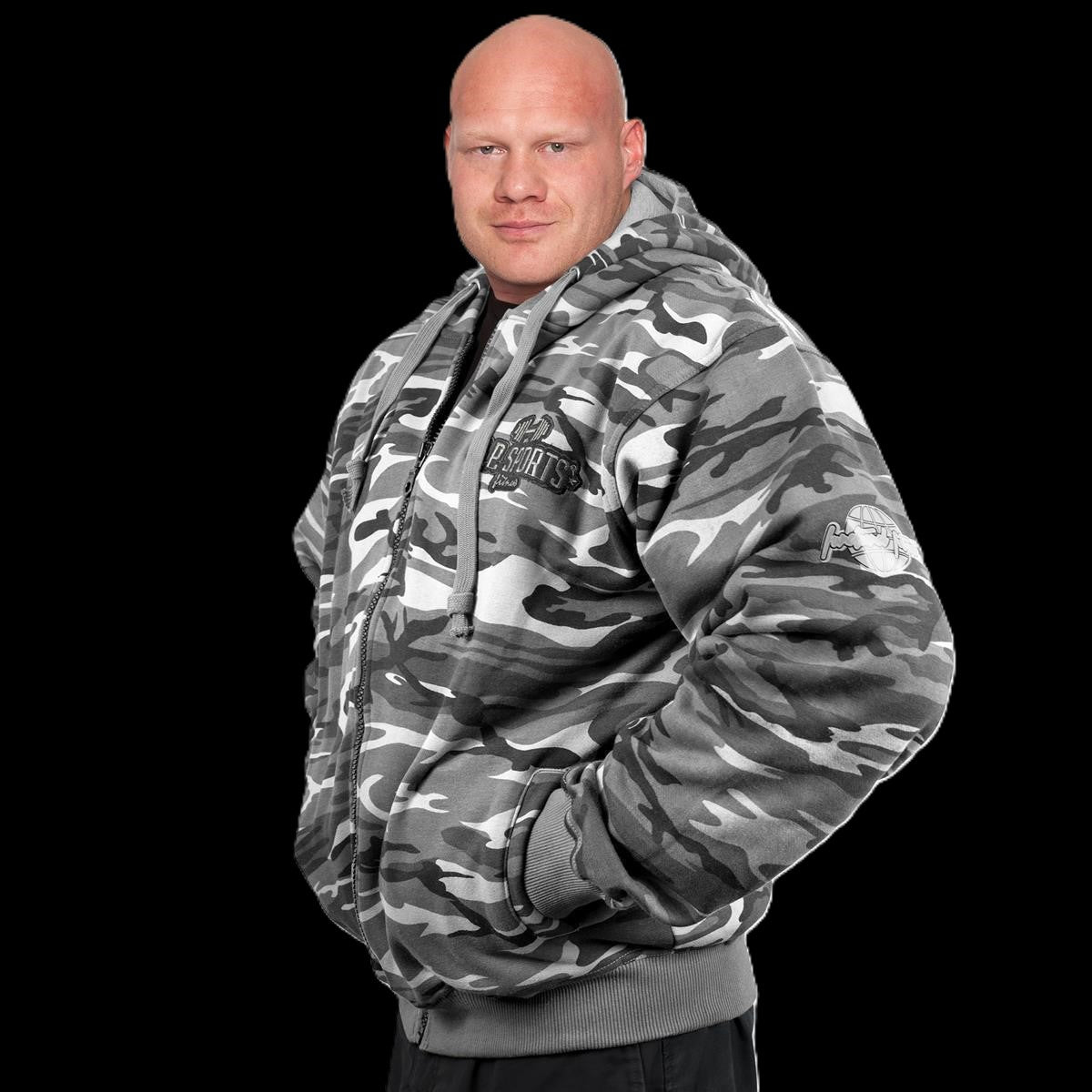 Zip-Hoodie - Unisex - Camouflage Schnee Weiß - C.P. Sports - S15