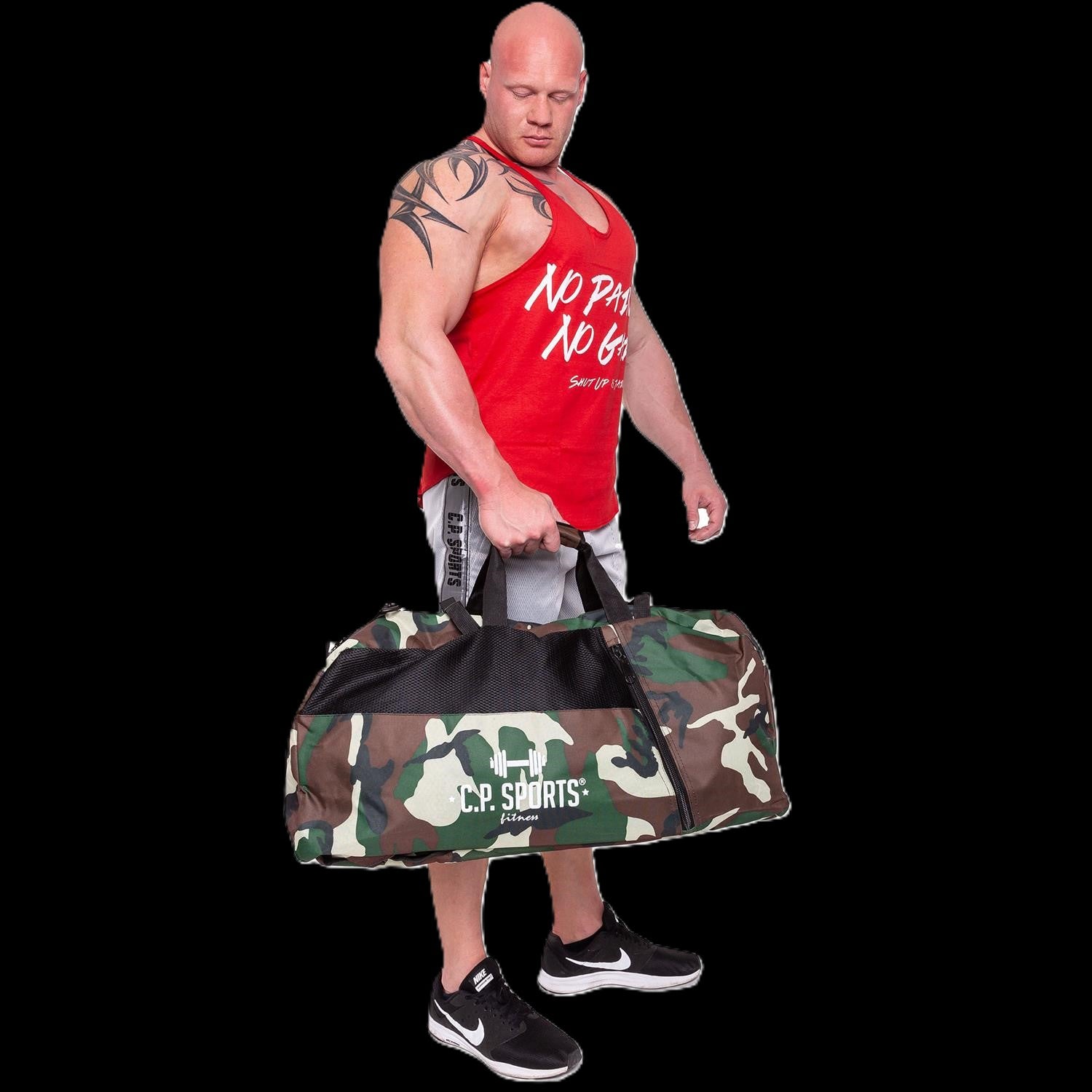Kombi Sporttasche Groß - 3x Varianten in einem - Camouflage C.P.Sports-S5-1