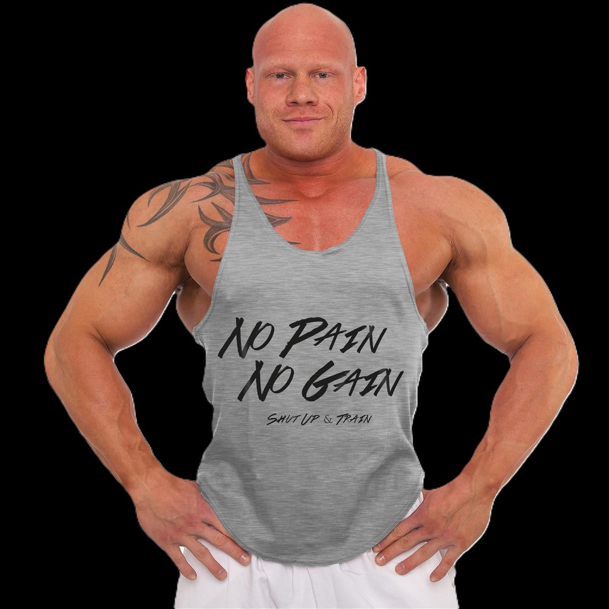 Tank Top 3xStück / Oder Einzeln +Turnbeutel - Grau -  C.P. Sports - S710