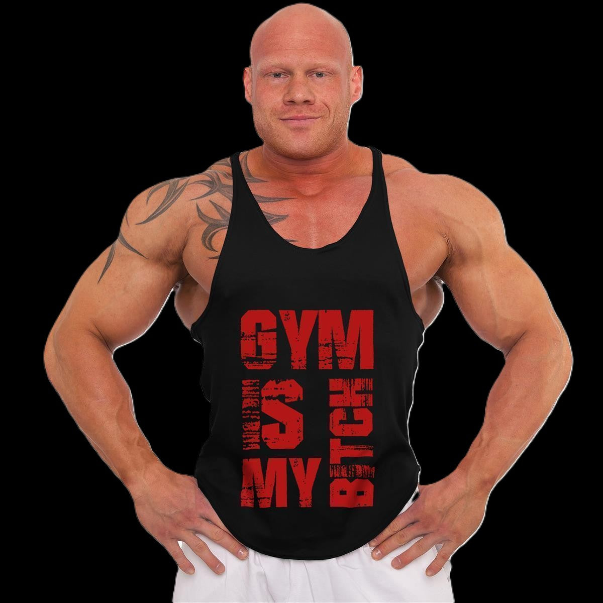 Tank Top - 3xStück / Oder Einzeln +Turnbeutel - Schwarz - C.P. Sports - S710