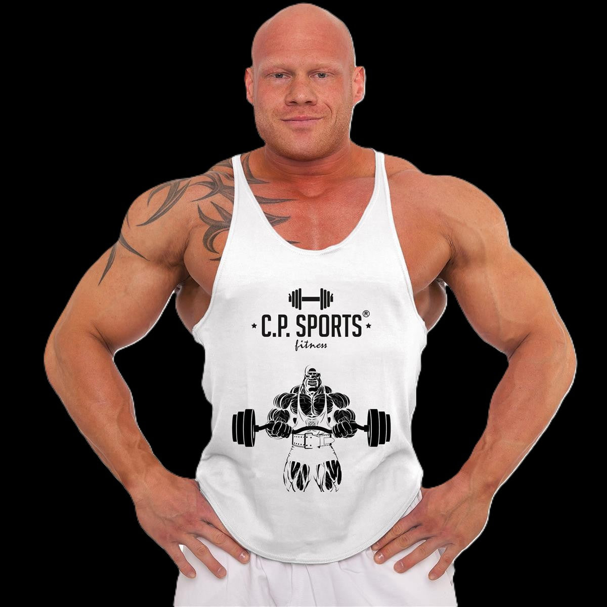 Tank Top - 3xStück / Oder Einzeln +Turnbeutel - Weiß - C.P. Sports - S710