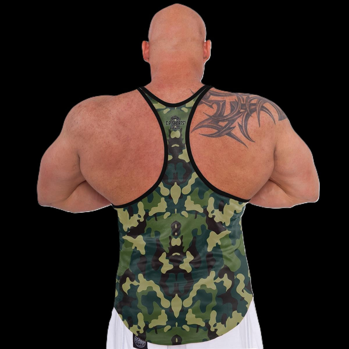 Tank Top - 3xStück / Oder Einzeln +Turnbeutel - Camouflage Grün - C.P. Sports - S710