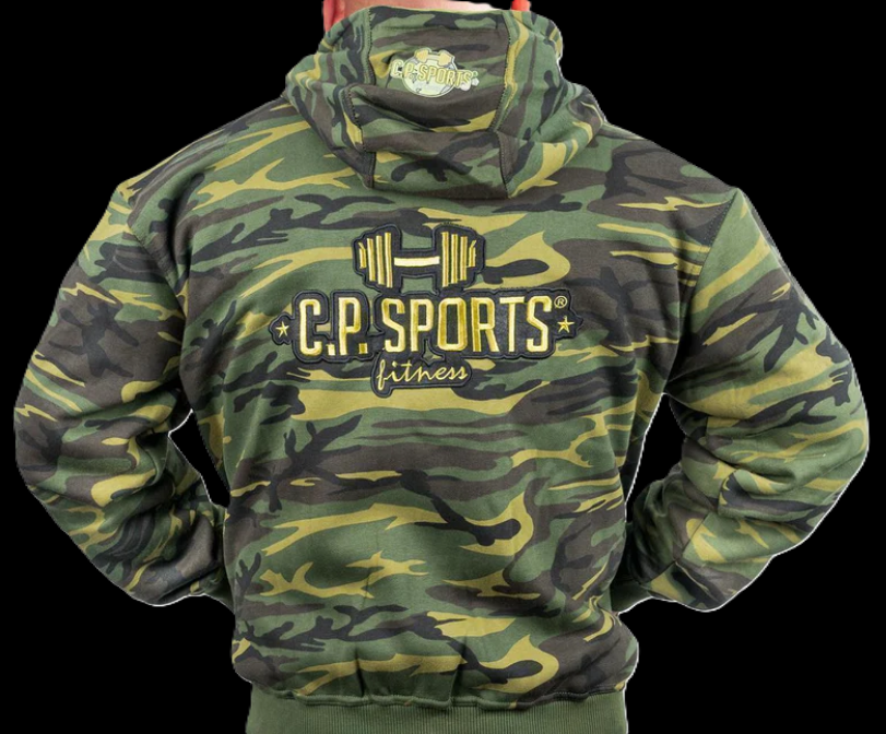Zip-Hoodie - Unisex - Camouflage Grün - C.P. Sports - S15
