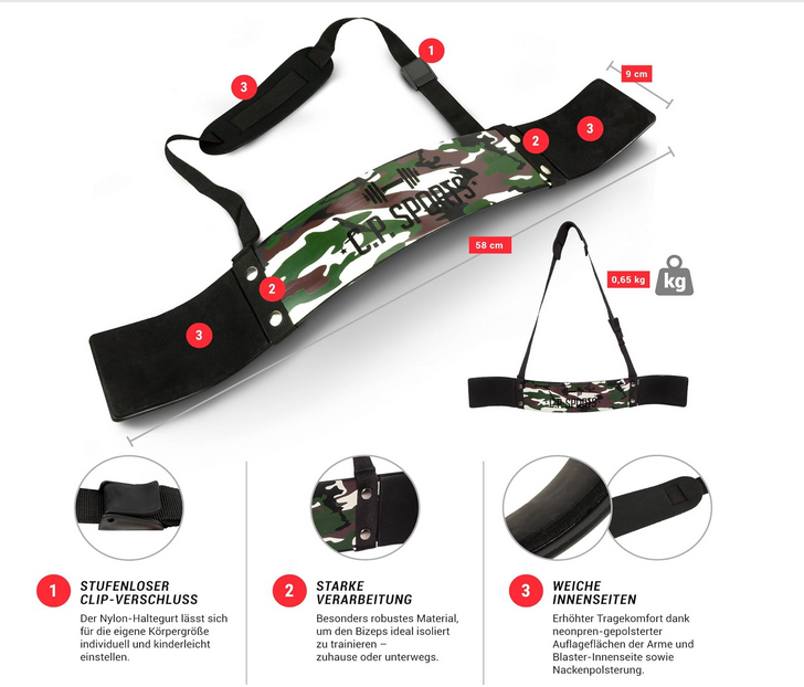 Bizeps Blaster / Bizeps Isolator - verschiedene Farben - C.P. Sports
