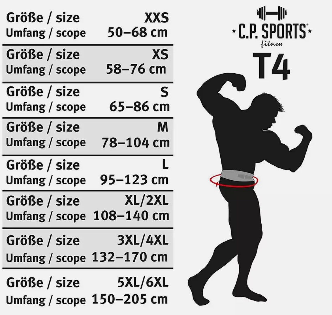 Gewichtshebegürtel - Braun - Echt Leder - C.P. SPORTS - T4