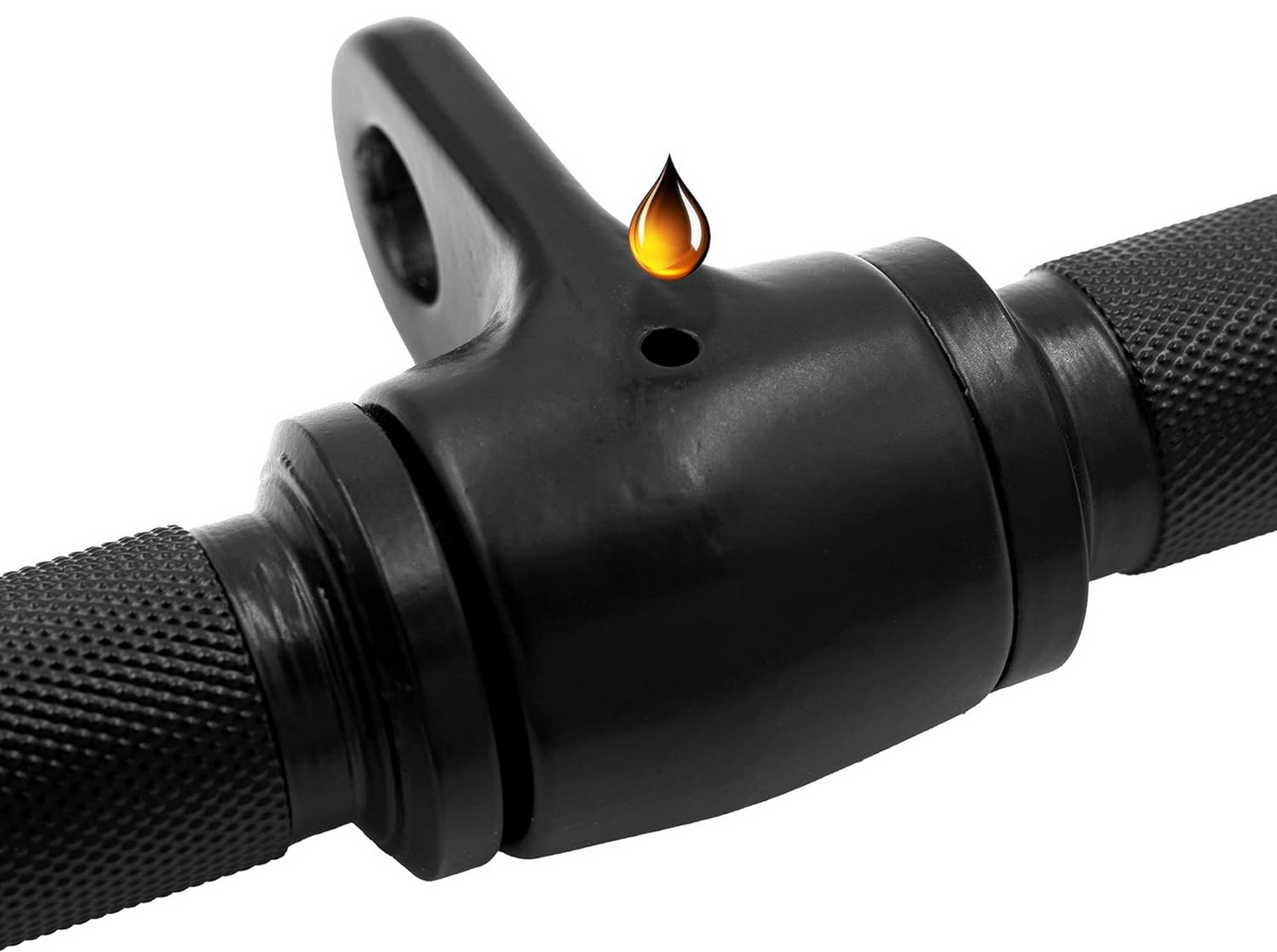 Griff schwarz mit Karabinerhaken 8 mm | Stahl massiv - C.P. Sports -G26-4