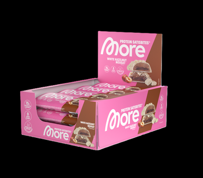 More Protein Riegel White Hazelnut Nougat | 12 x 2x25g