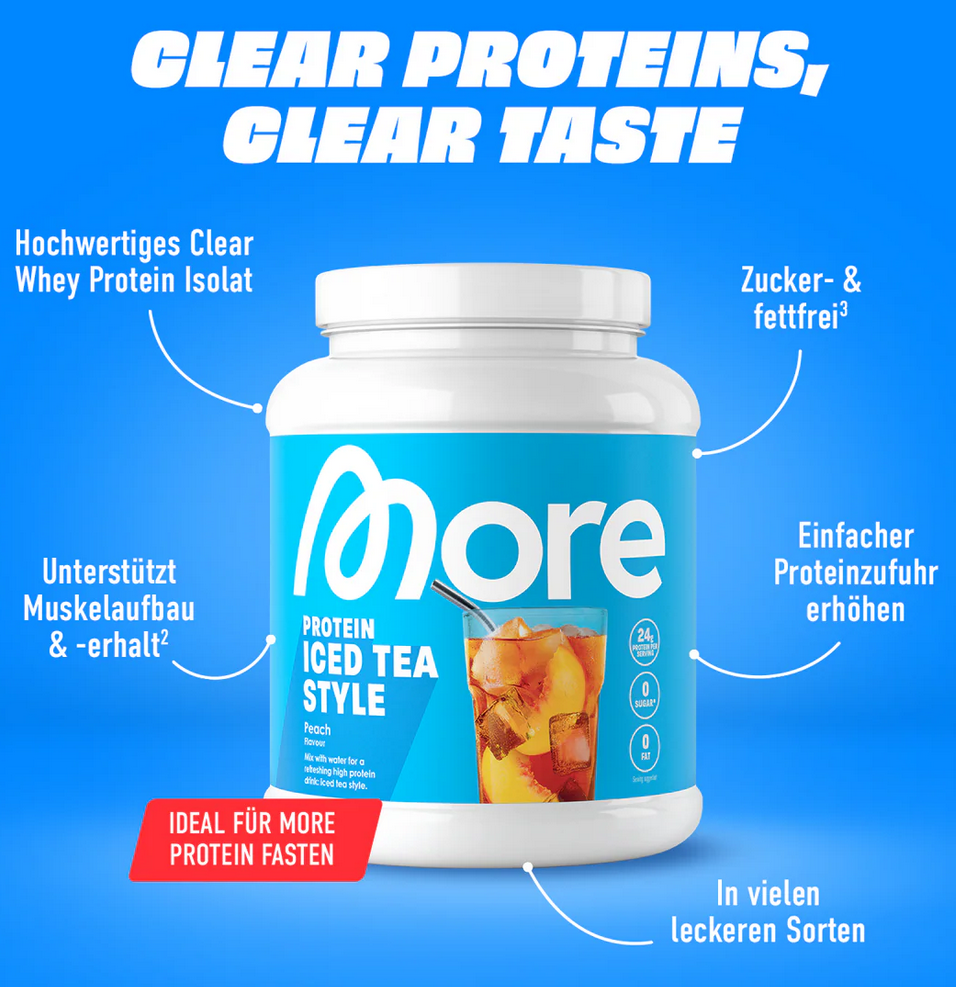 More Clear Protein Iced Tea Style Peach | 600g