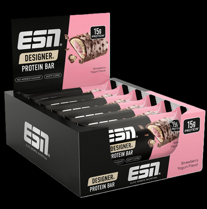 ESN -  Designer Protein Bar Strawberry Yogurt | 12 x 45g