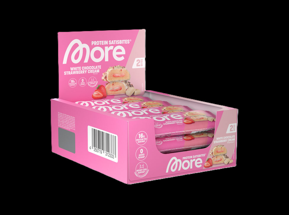 More - Protein Satisbites White Chocolate Strawbery | 12 x 2x25g