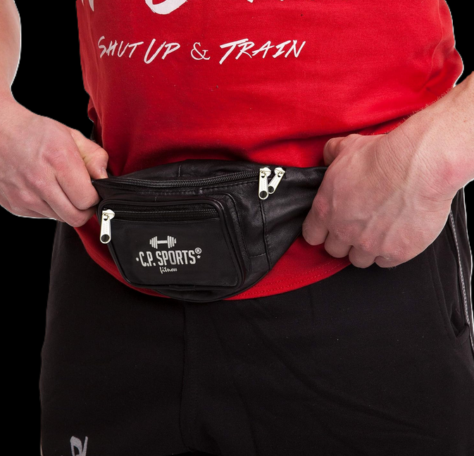 Gürteltasche Echt Leder Schwarz - S4-1