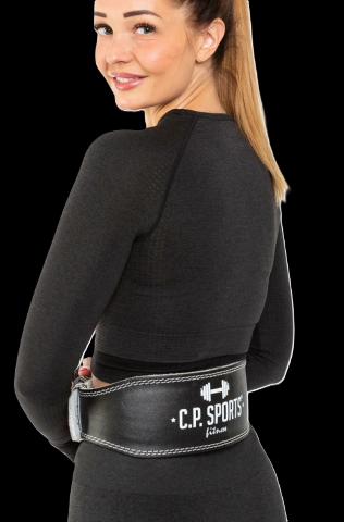 Gewichthebergürtel Leder Schwarz - C.P. Sports - T6