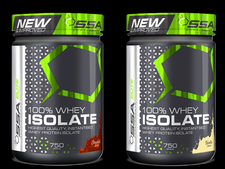 100% Whey Isolate - SSA Suplements - Schoko/Vanille