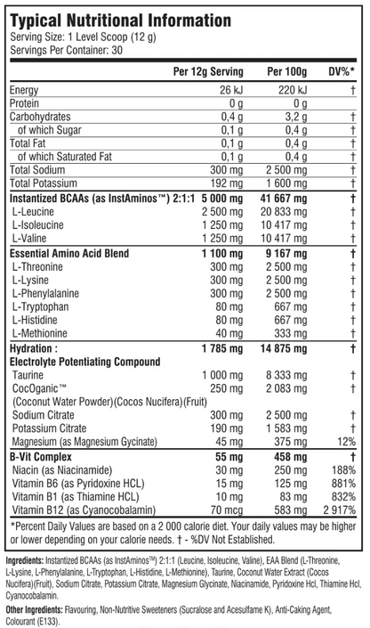 Hydra Charge BCAA - 9 essentiellen Aminosäuren - Barbarian Supplements
