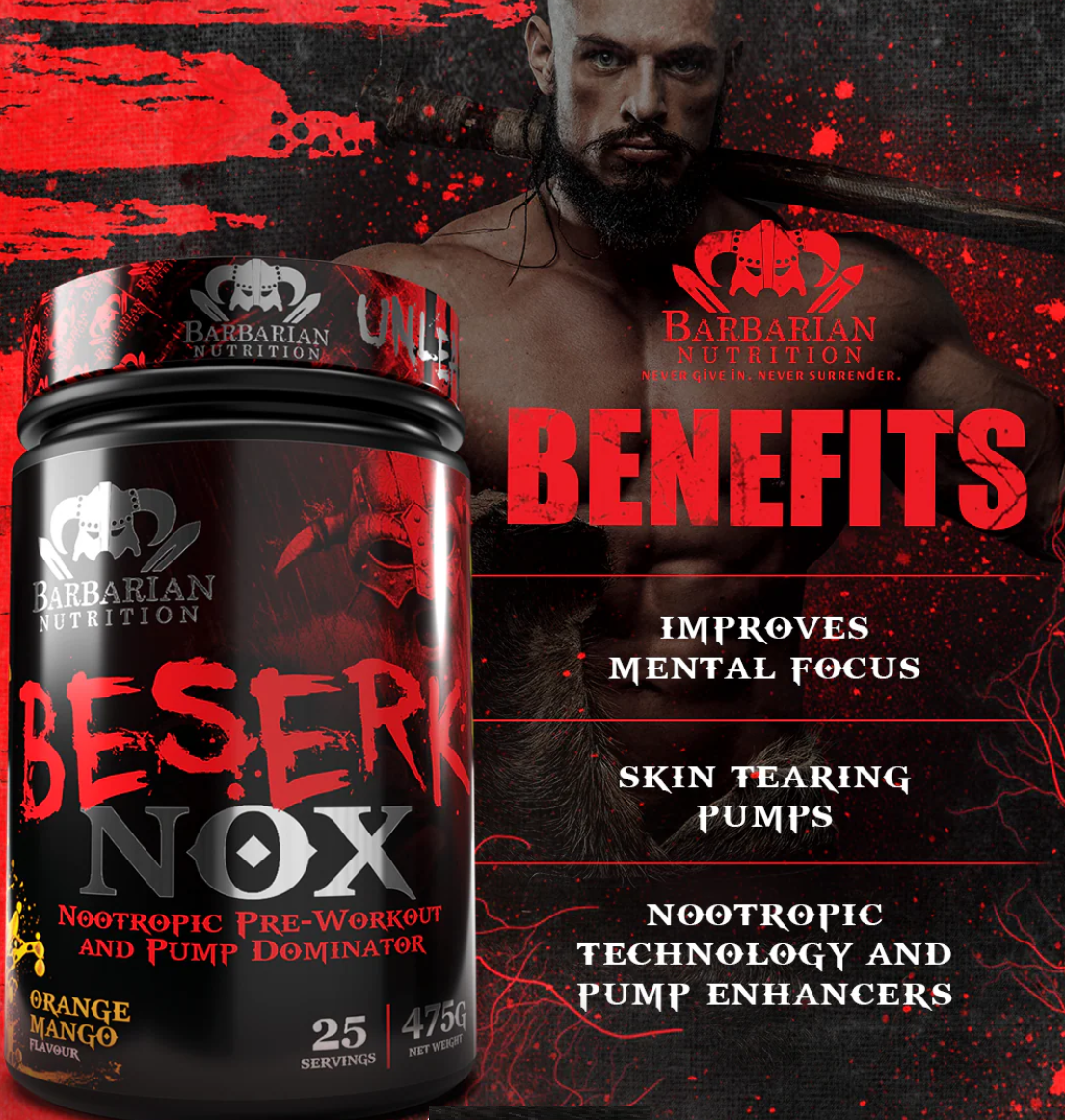 Beserk NOX Pumpe - Barbarian Nutrition