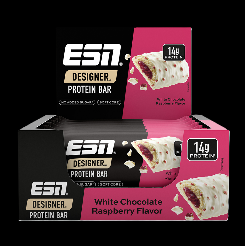 ESN -Designer Protein Bar White Chocolate Raspberry | 12 x 45g